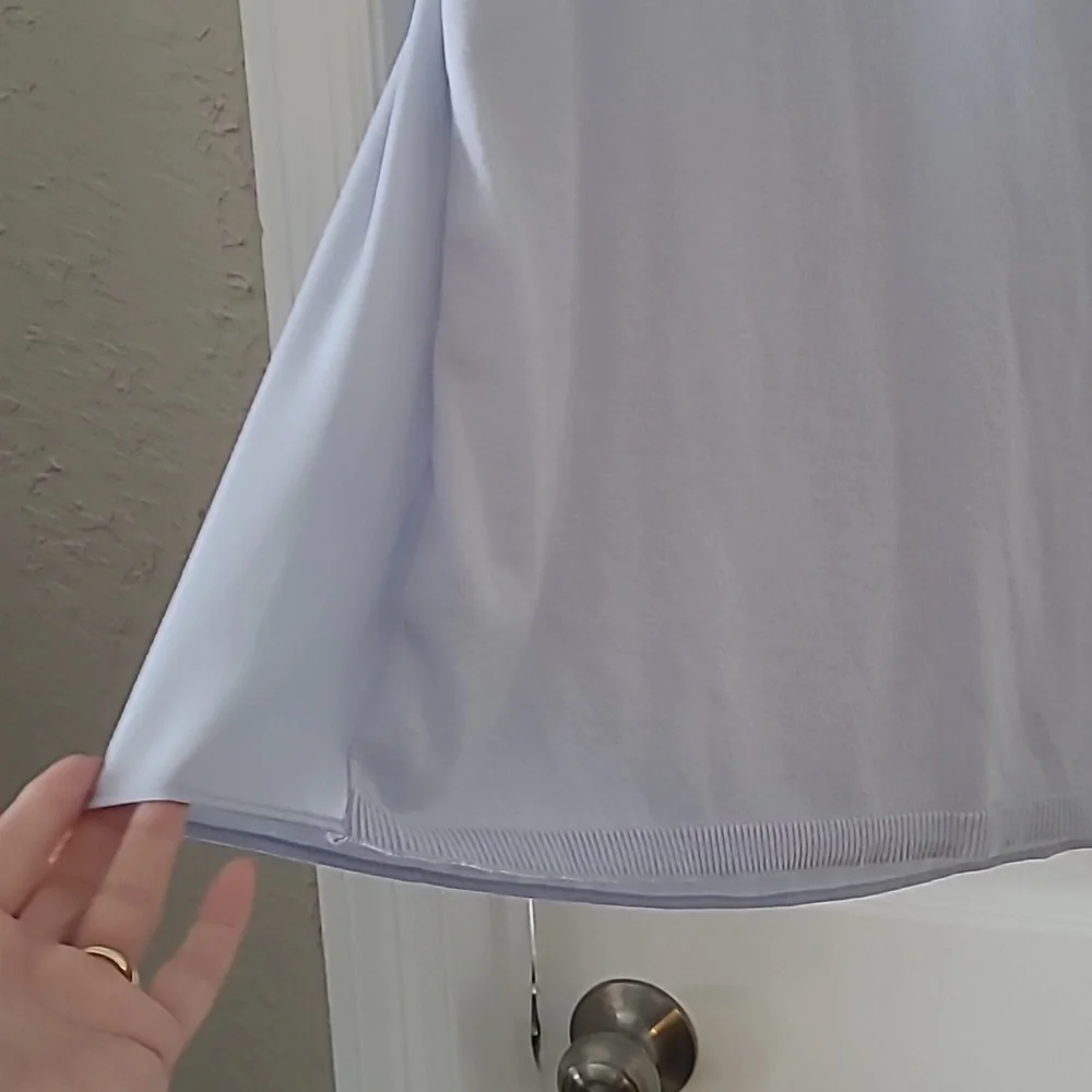LOFT Ruffle Sleeve Top Light Blue Size Medium